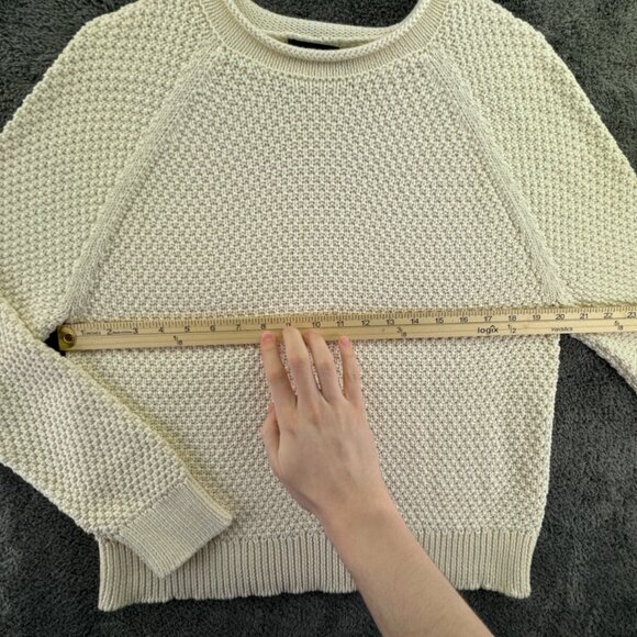 Lauren Ralph Lauren Women XL Ivory Chunky Knit Sweater Pullover Long Sleeve - Picture 4 of 10